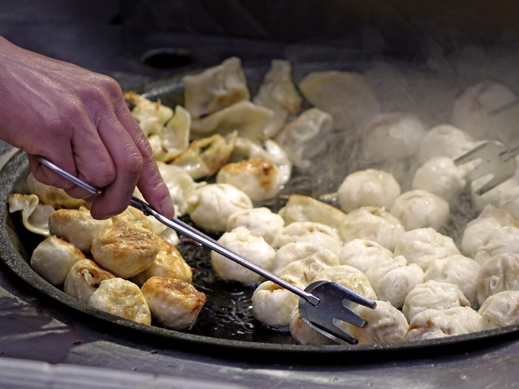 dumplings, dough, filling