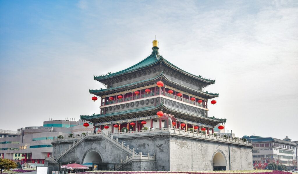 ancient city xian bell tower 