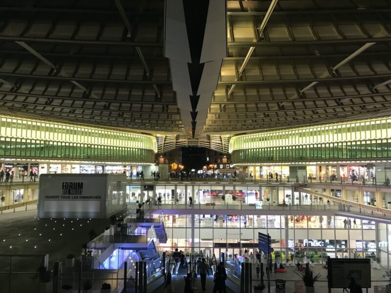 landscape photography of mall interior