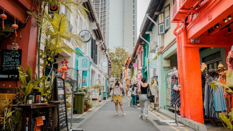 tourist in Singapore