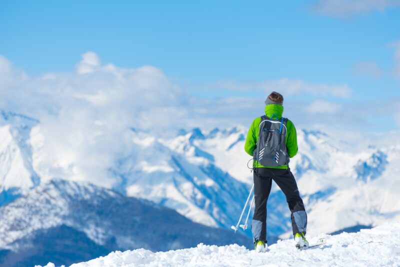 skiing in cold weather