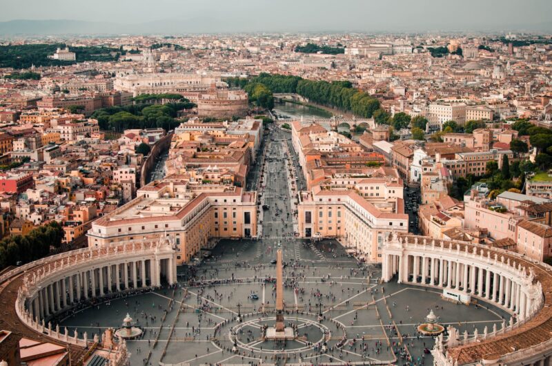 aerial view of Rome