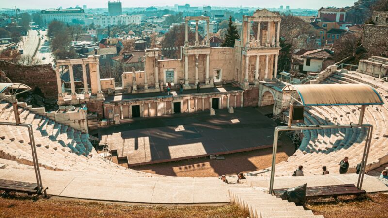 Plovdiv Roman Ampitheater in Bulgaria. Best things to do in Bulgaria