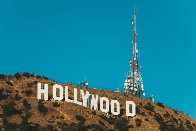 overlooking Hollywood signage