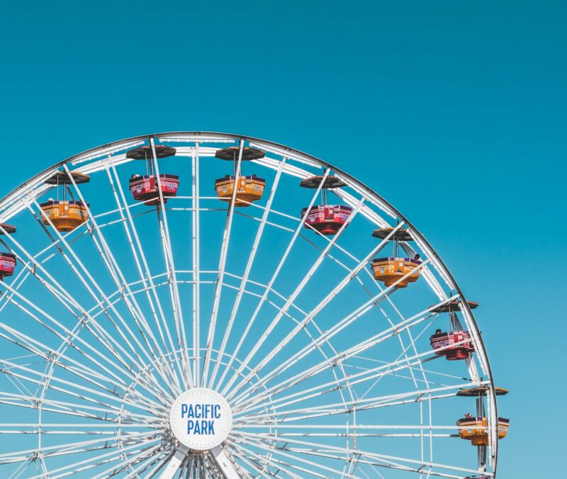 white Pacific Park ferris wheel