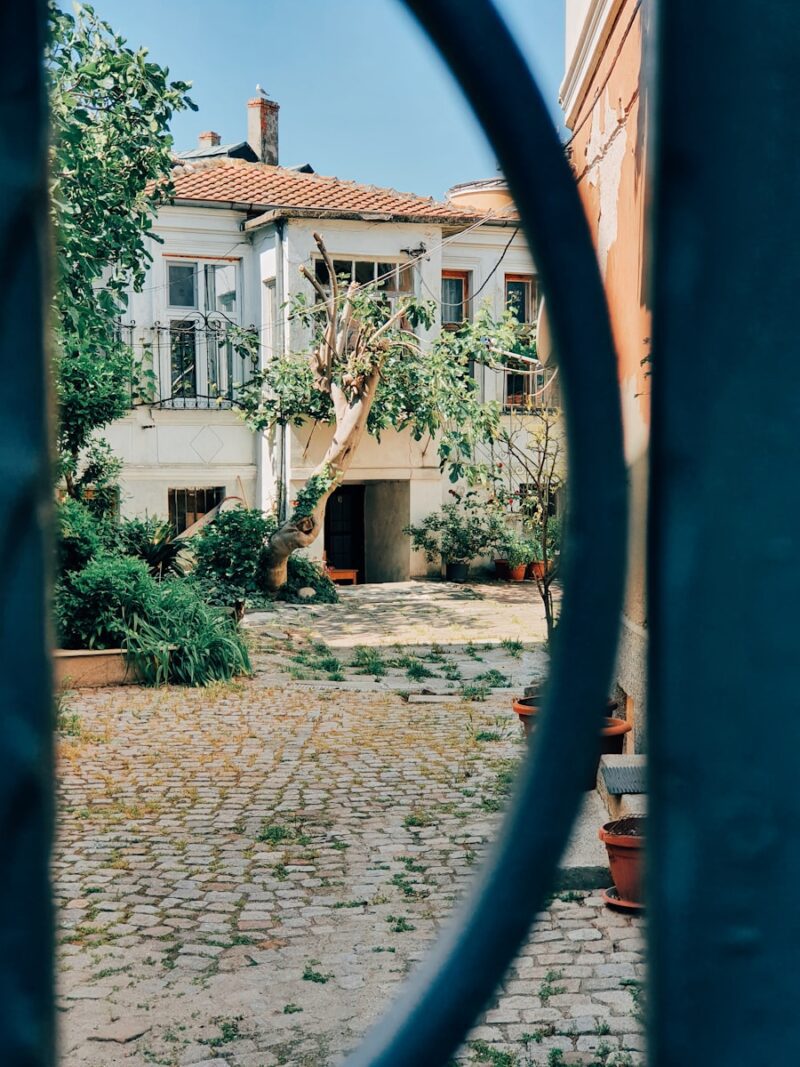 white and brown concrete house